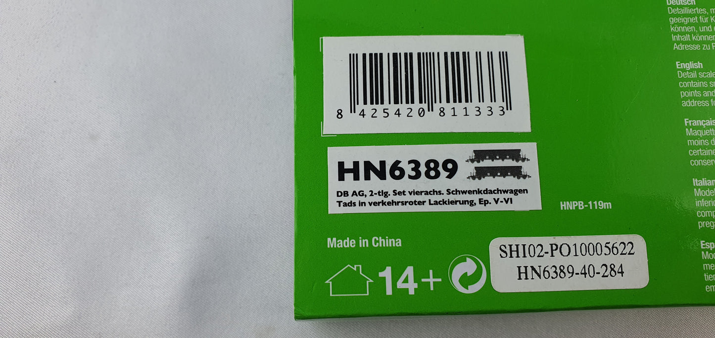Arnold HN6389 DB Wagen Set Schwenkdachwagen OVP (PB20)