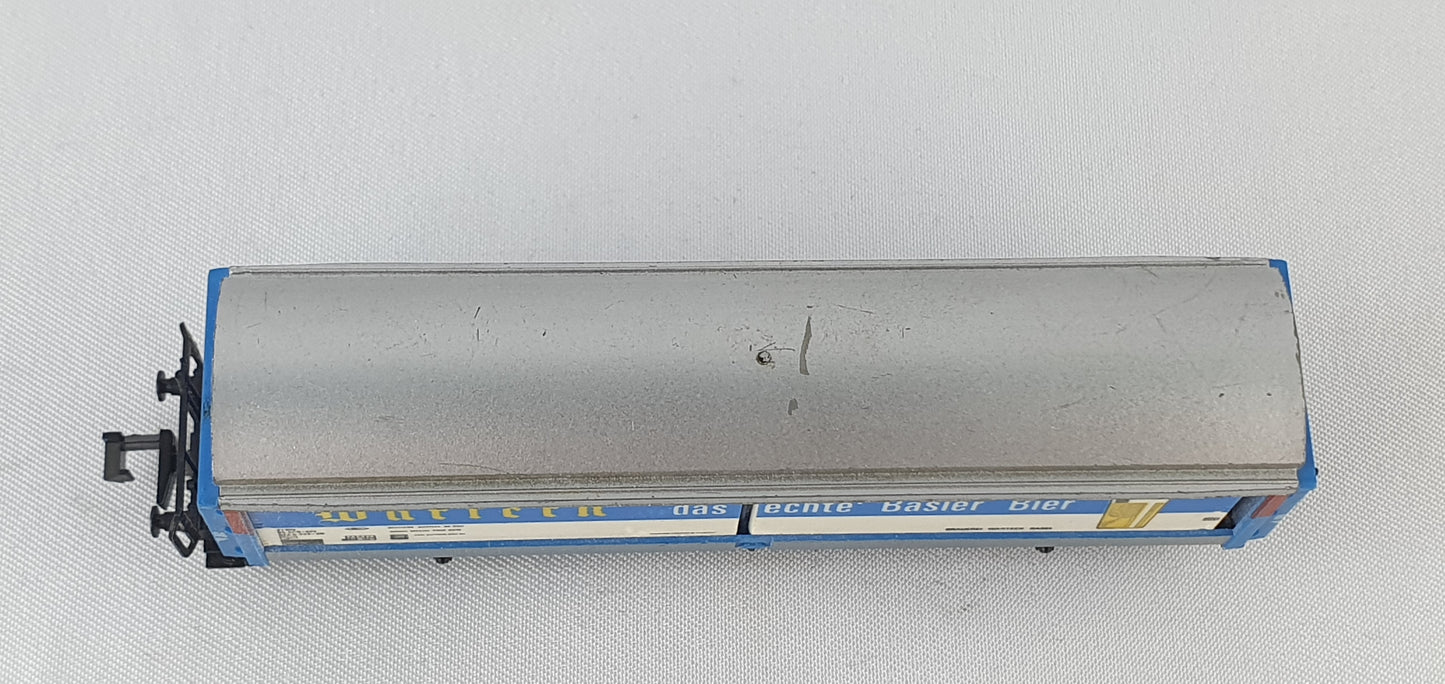Fleischmann 8337 SBB Schiebewandwagen (Bierwagen), `Warteck das echte Basler Bier` OVP (DG875)