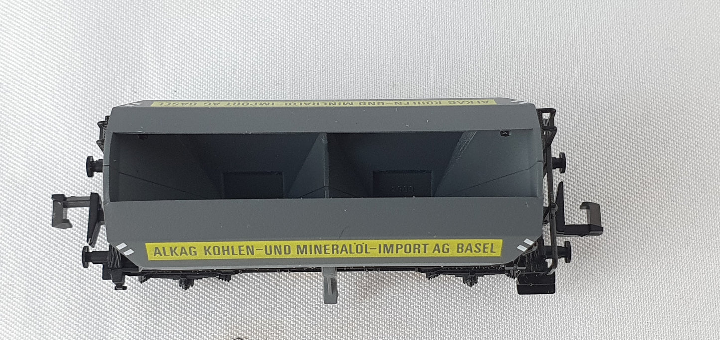 Fleischmann 8511 SBB Selbstentladewagen `ALKAG KOHLEN- UND MINERALÖL-IMPORT AG BASEL` OVP (E6599)