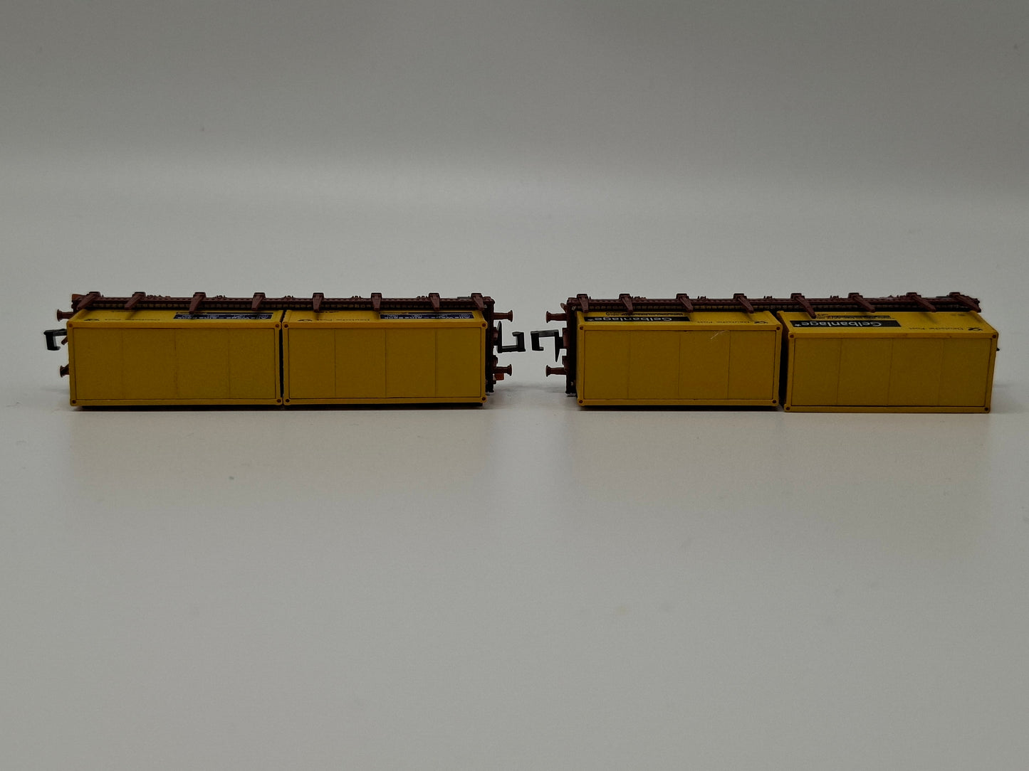 Hobbytrain 497836 DB Set 2 Niederbordwagen mit Post Containern OVP (EOS8)