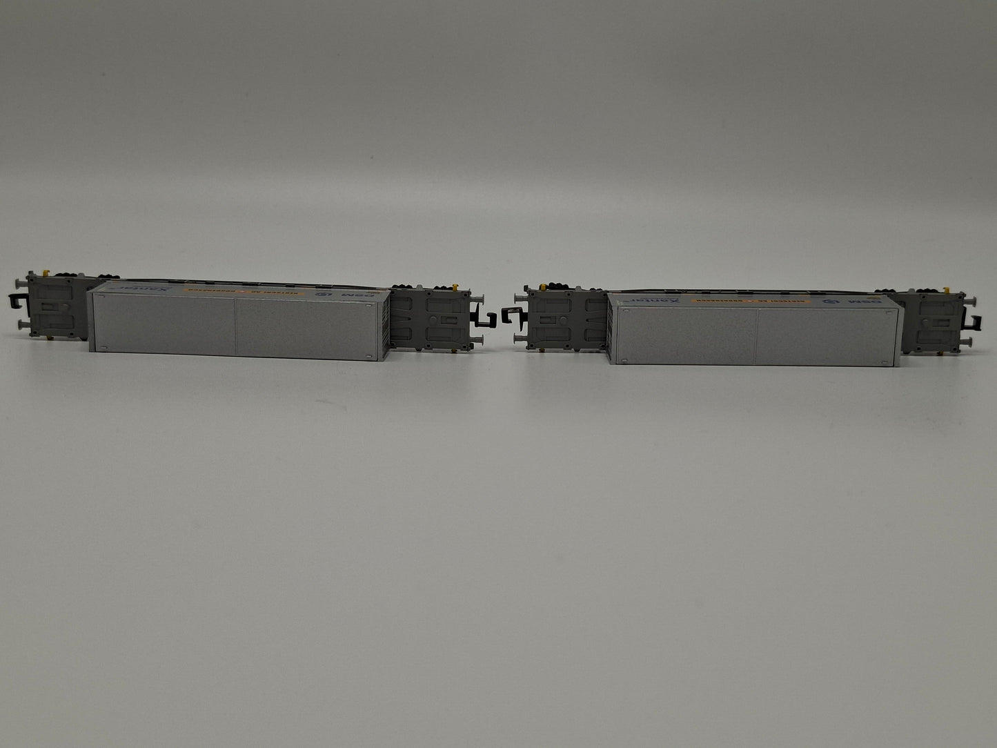 Fleischmann 825501 SBB Set 2-teilig Container-Tragwagen mit zwei 40´ Containern ´DSM´, ´Bertschi DÜRRENASCH´, ´Xantar´ OVP (EOS13)