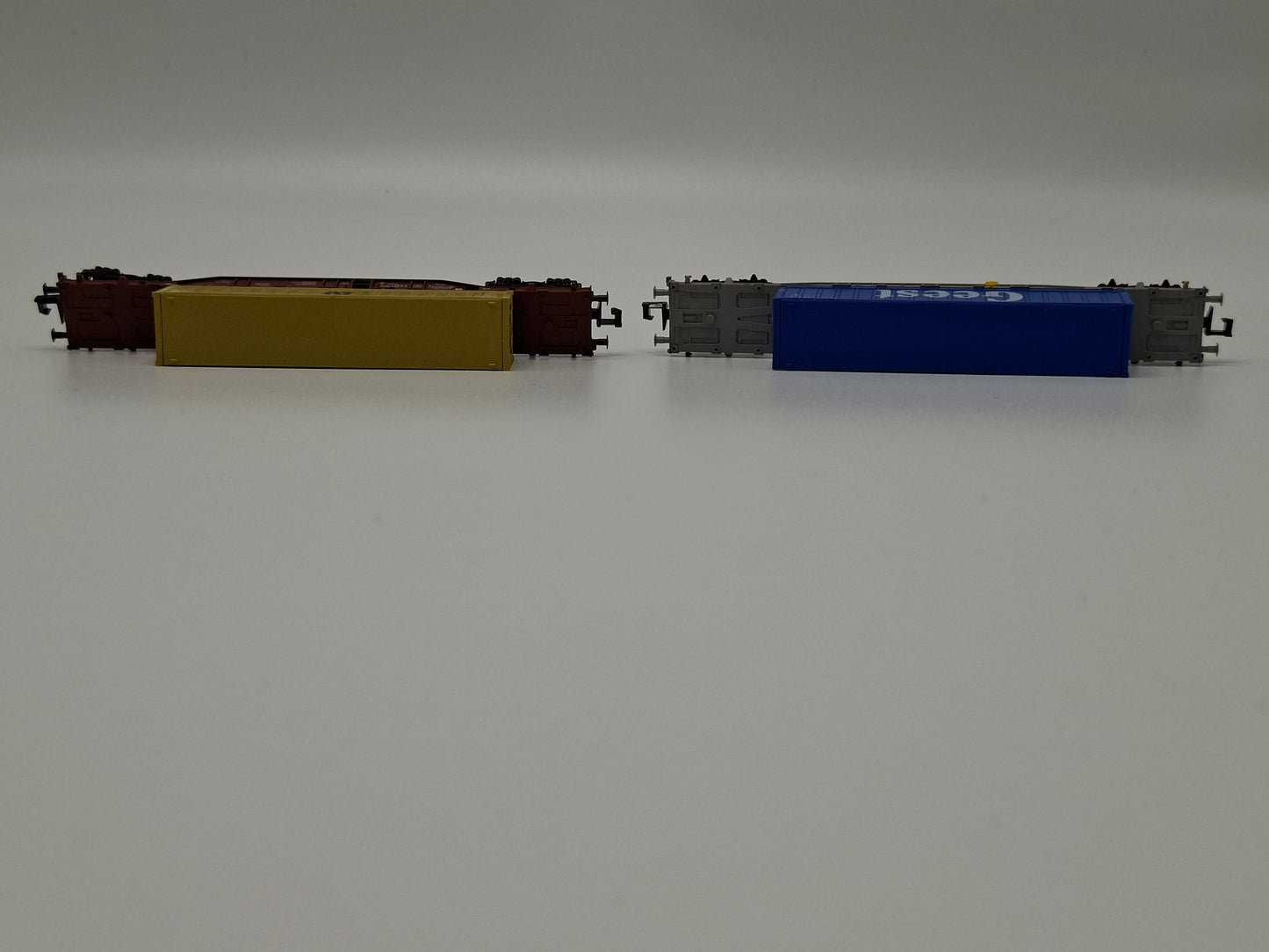 Fleischmann 97 8808 DB Set 2-teilig Container Tragwagen "msc und Geest" OVP (EOS15)