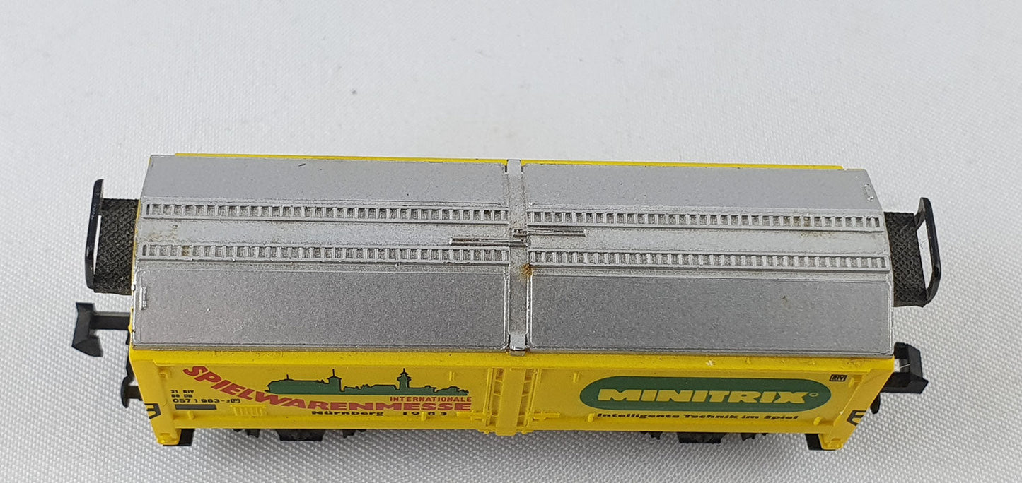 Minitrix 51 3530 83 Hubschiebewagen "Int. Spielwarenmesse Nürnberg" OVP (WG14)
