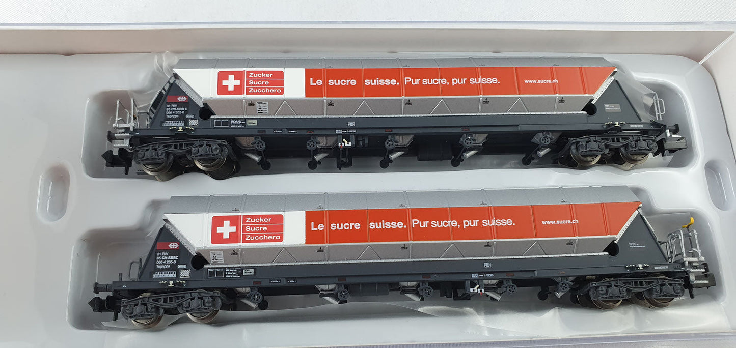 Hobbytrain H23469 SBB Cargo Schüttgutwagen Set "Schweizer Zucker" OVP (EB15)