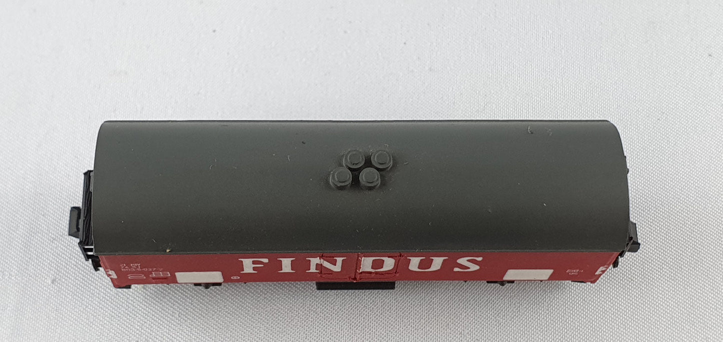 Rivarossi 9314 SJ Kühlwagen "FINDUS" rot OVP (E6908)