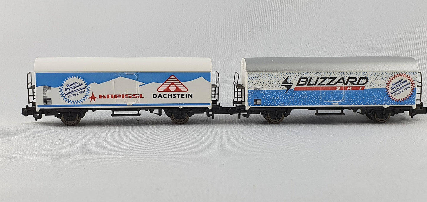 Arnold 0050.016 Güterwagen Set Winterolympiade Lillehammer 1994 OVP Sondermodell (DG4)