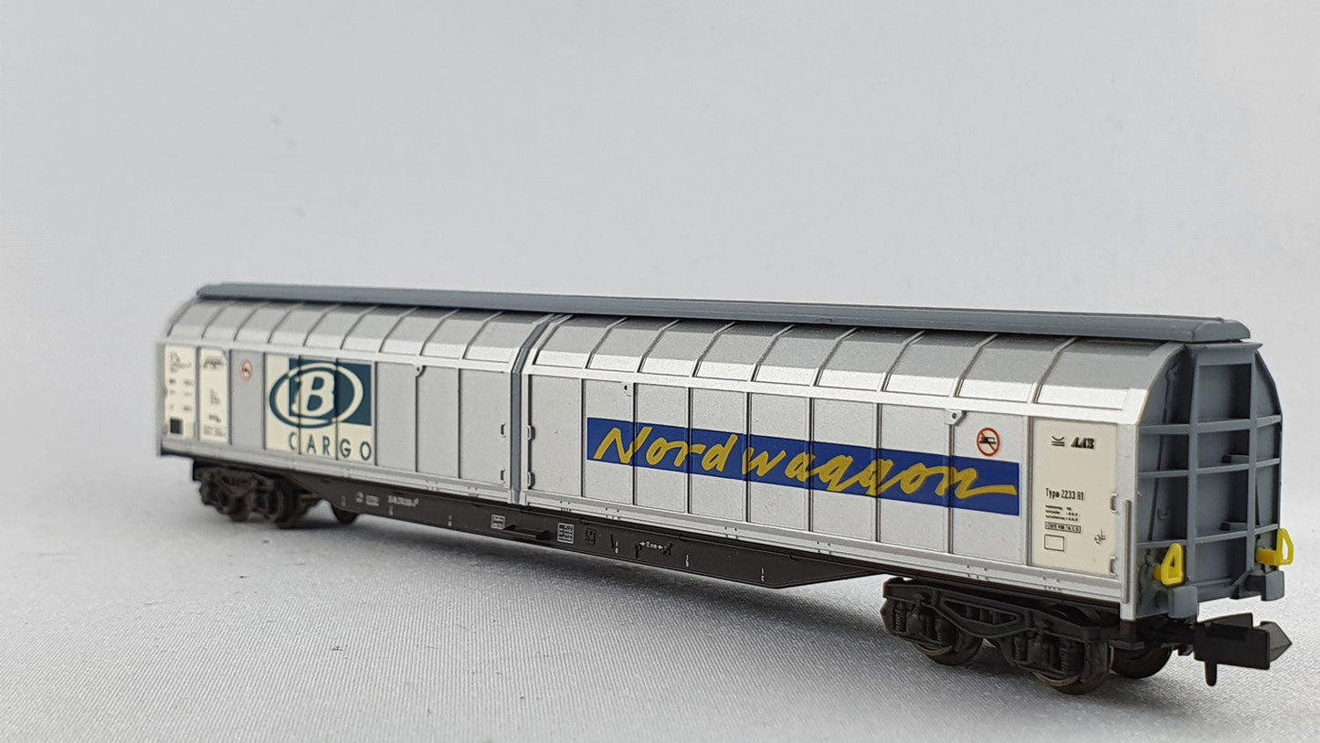 Minitrix 15614 SNCB Schiebewandwagen "B-Cargo / Nordwaggon" OVP (DG100)