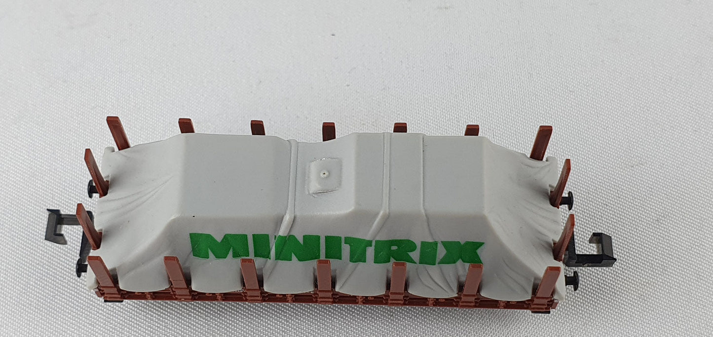 Minitrix 51 3266 00 DB Rungenwagen mit Plane Minitrix OVP (DG289)