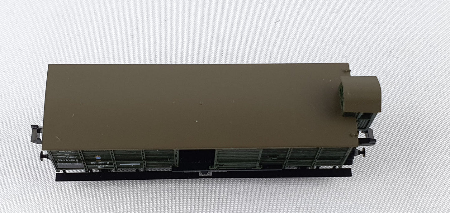 Minitrix 13269 K.Bay.Sts.B ged. Güterwagen mit Bremserhaus 3-achsig OVP (DG305)