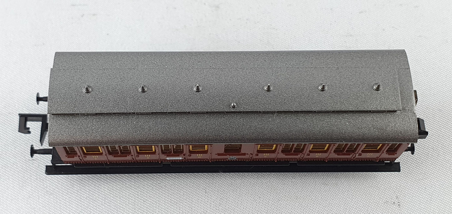 Arnold 3041 KPEV Abteilwagen 3. Kl. braun 3-achsig OVP (DP359)