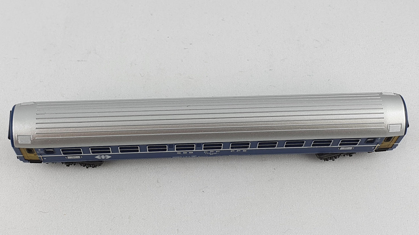 Minitrix 51 3067 00 SBB Liegewagen 2. Kl. blau OVP (DP202)