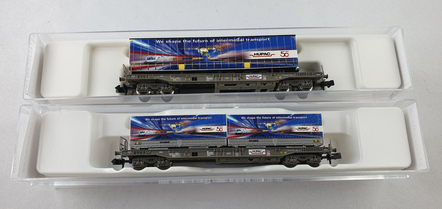 Fleischmann 845321 HUPAC Taschenwagen Set "50 Jahre Hupac" OVP (EB3)