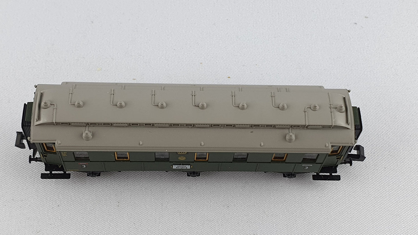 Minitrix 51 3166 00 DRG Schnellzugwagen 3. Kl. 3-achsig OVP (DP140)