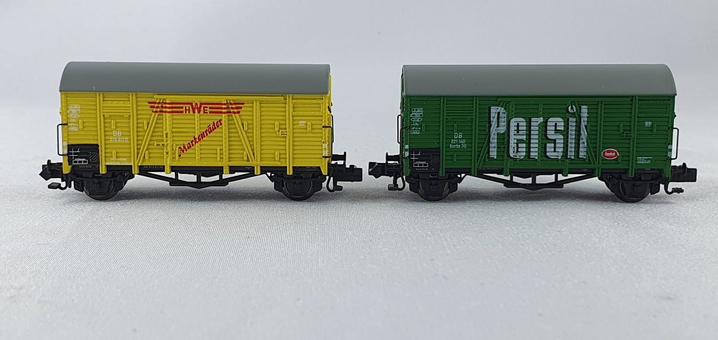 Hobbytrain  H24911 DB Set gedeckter Güterwagen "Persil + HWE Markenräder" OVP (PB3)