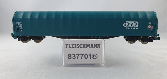 Fleischmann 837701 SNCB sliding tarpaulin wagon "B Cargo" OVP (PB10) 