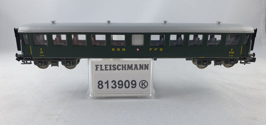 Fleischmann 813909 Voiture express 2e classe CFF, emballage d'origine (PB5) 