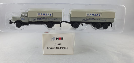 Camion Lemke LC3312, remorque Krupp Titan Danzas OVP (PB11) 