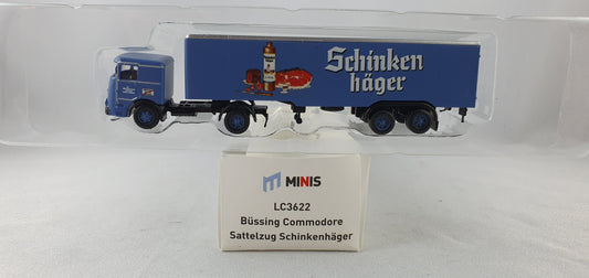 Semi-remorque Lemke LC3622 Truck Büssing Commodore "Schinkenhäger" OVP (PB13) 