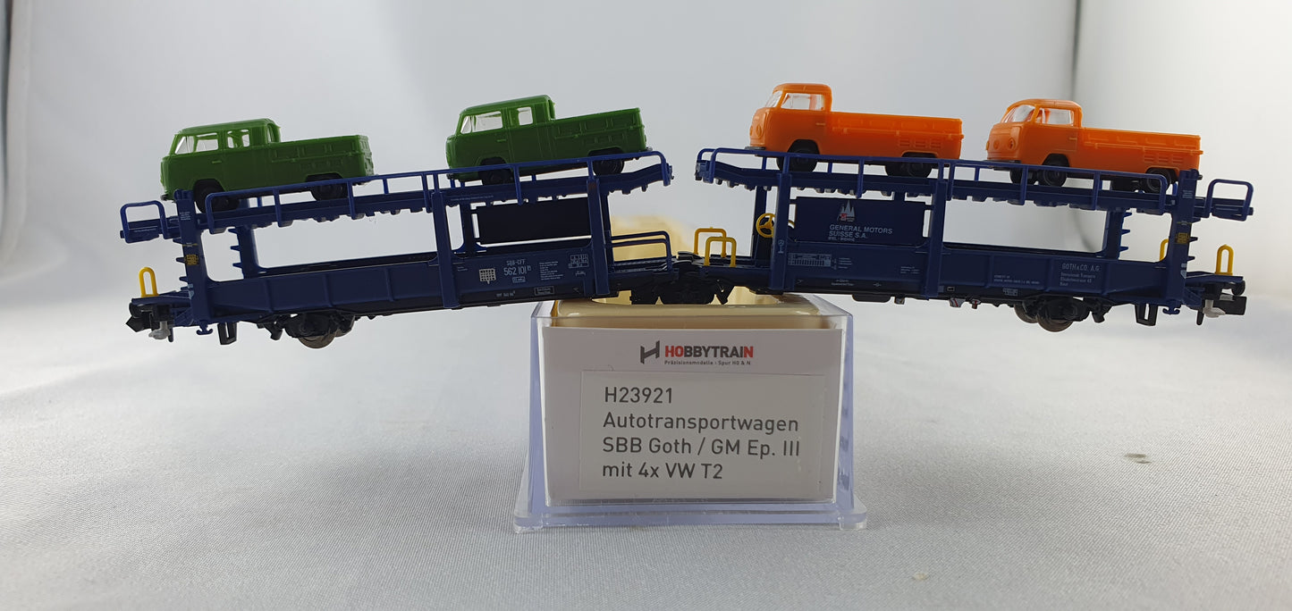 Hobbytrain  H23921 SBB Autoransportwagen mit 4 VW T2 OVP (GWG1)