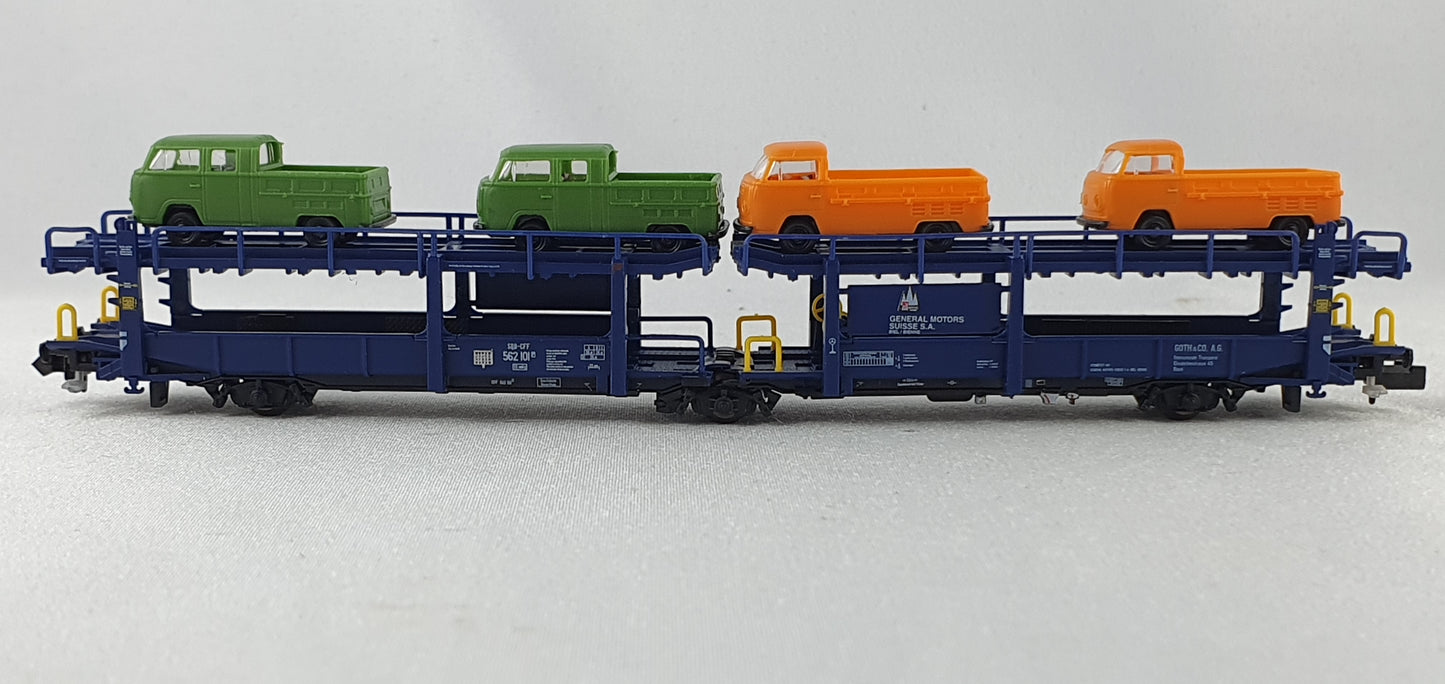 Hobbytrain  H23921 SBB Autoransportwagen mit 4 VW T2 OVP (GWG1)
