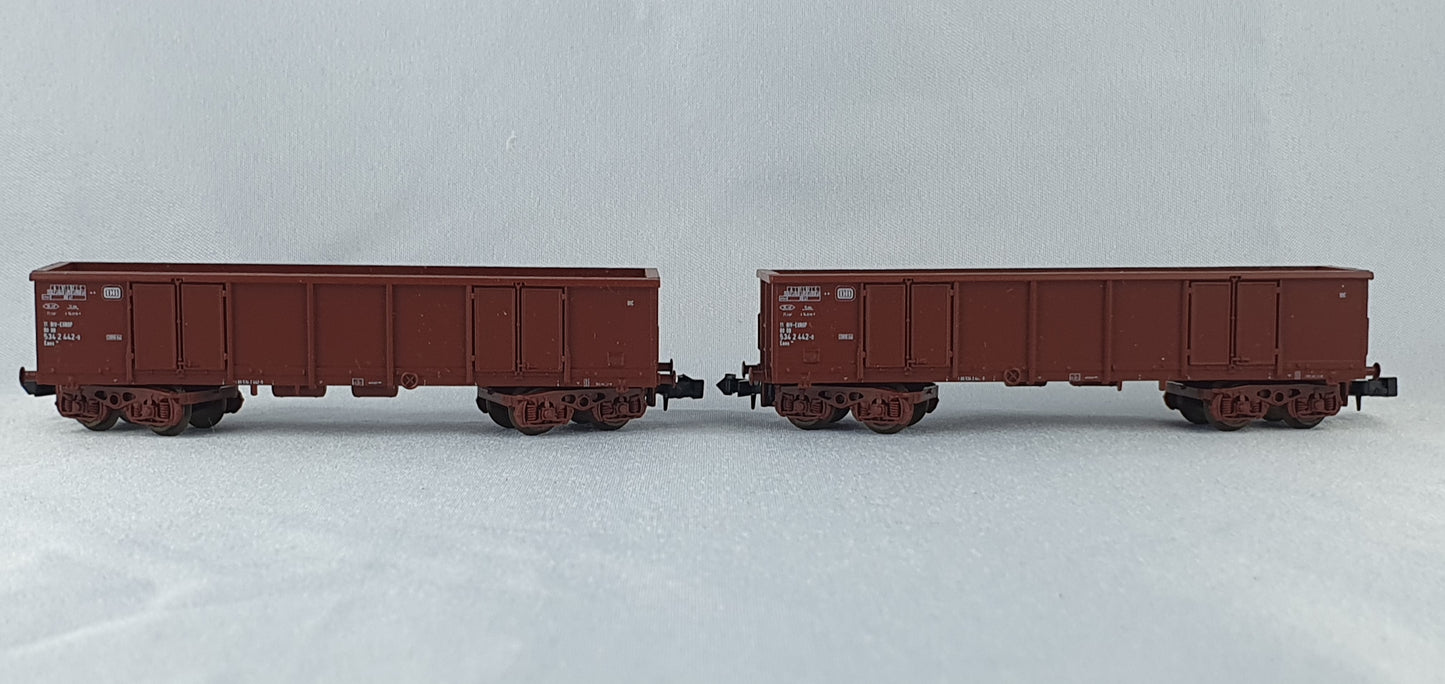 Coffret de wagons DB Lima Minitrain 320643 avec deux wagons de marchandises ouverts, emballage d'origine (CWG28) 