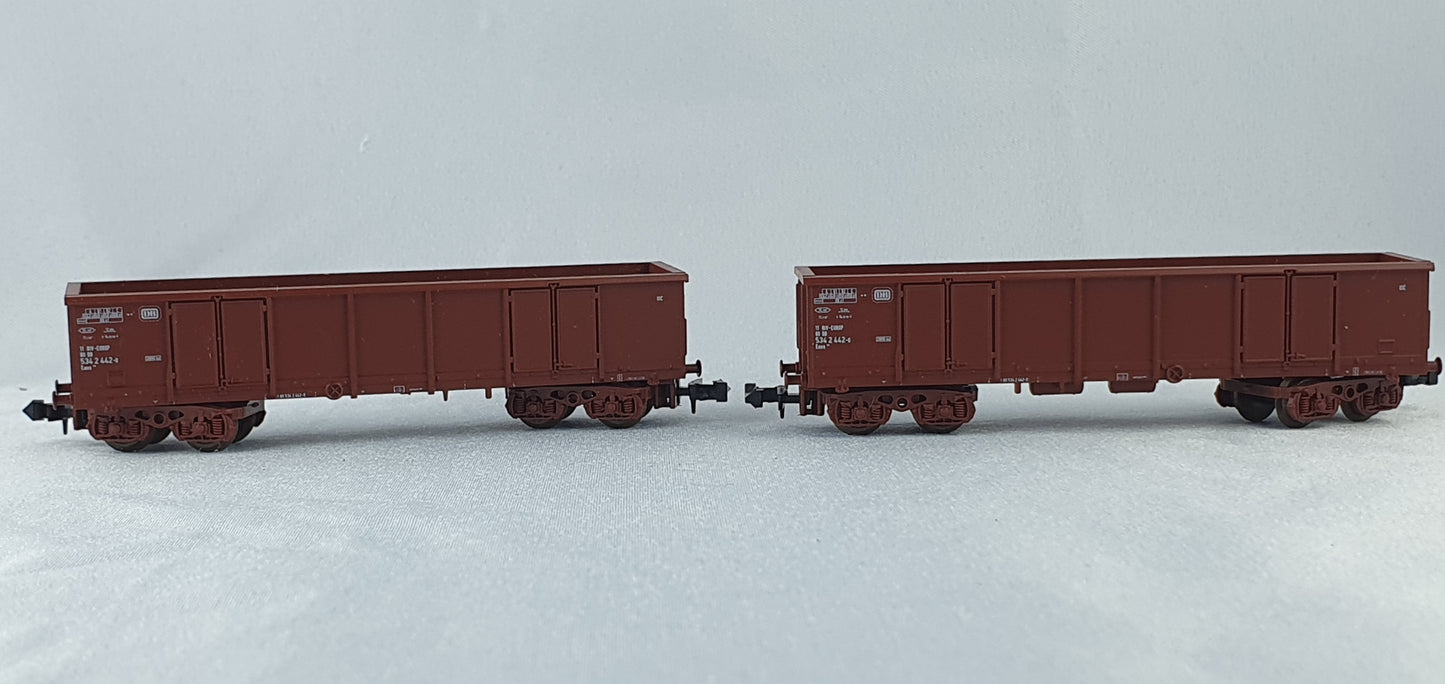 Coffret de wagons DB Lima Minitrain 320643 avec deux wagons de marchandises ouverts, emballage d'origine (CWG28) 