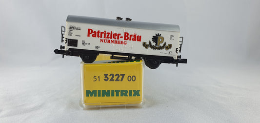 Minitrix 51 3227 00 DB refrigerator car (beer car) `Patrizier-Bräu Nürnberg` OVP (CWG22) 