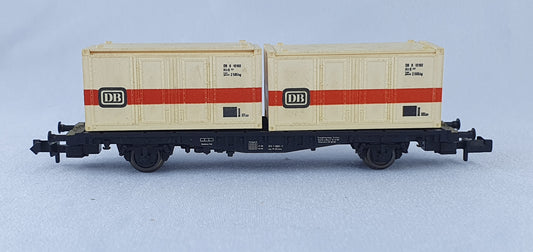 Fleischmann 8234 DB container/container wagon with 2 containers "DB" (CWG34) 