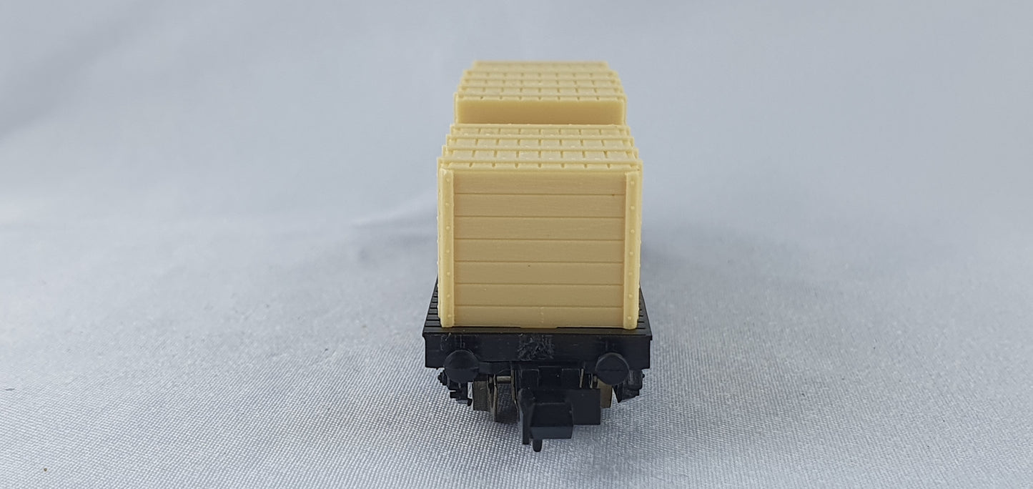 Arnold 5916 DB flat wagon load 3 boxes ´overseas freight´ OVP (CWG24) 