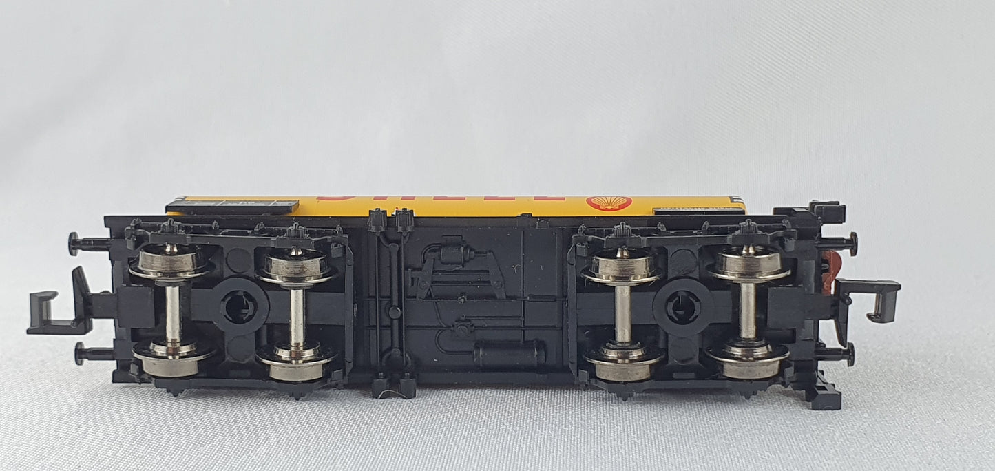 Minitrix 15504-04 DB tank car with Brhs, 4-axle, yellow, ´Shell´ OVP (PL11) 