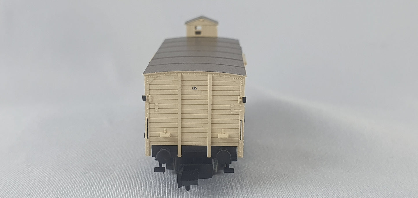 Fleischmann 8867 K.P.E.V. Wärmeschutzwagen mit Brhs, "AMICA Margarine Werke - BENEDIKT KLEIN, CÖLN-EHRENFELD - LANDBUTTER" (DG816)