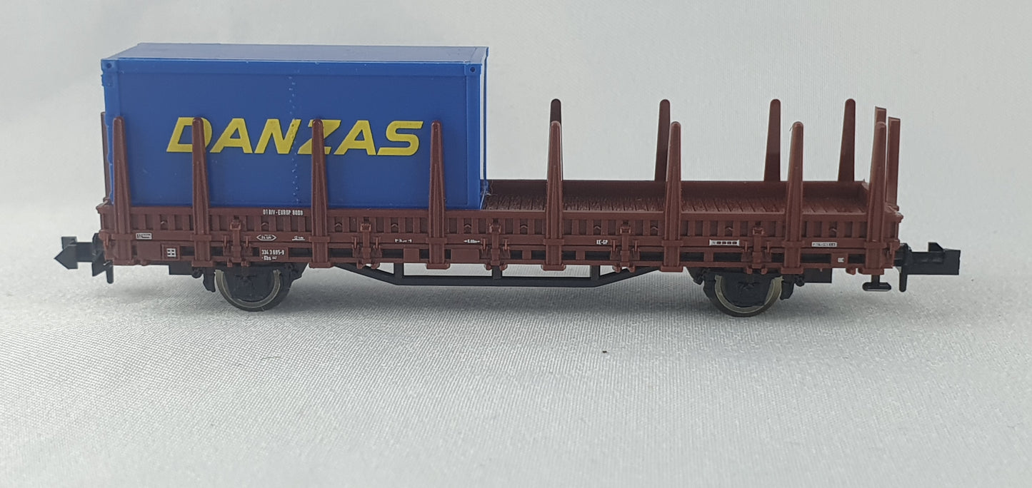 Roco 25015 DB Rungenwagen mit 1 Container Danzas (DG827)