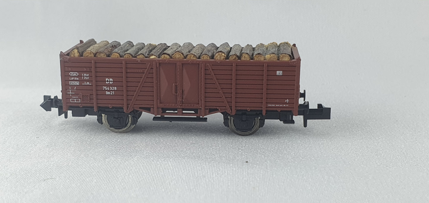 Roco 25059.2 DB Offener Güterwagen, mit Holzstämmen (DG829)