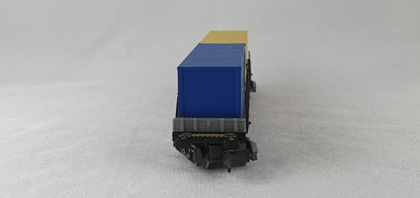 Rivarossi 9319 Containertragwagen mit 2 20´ Containern ´Merzario´  und ´Rivarossi´(DG889)