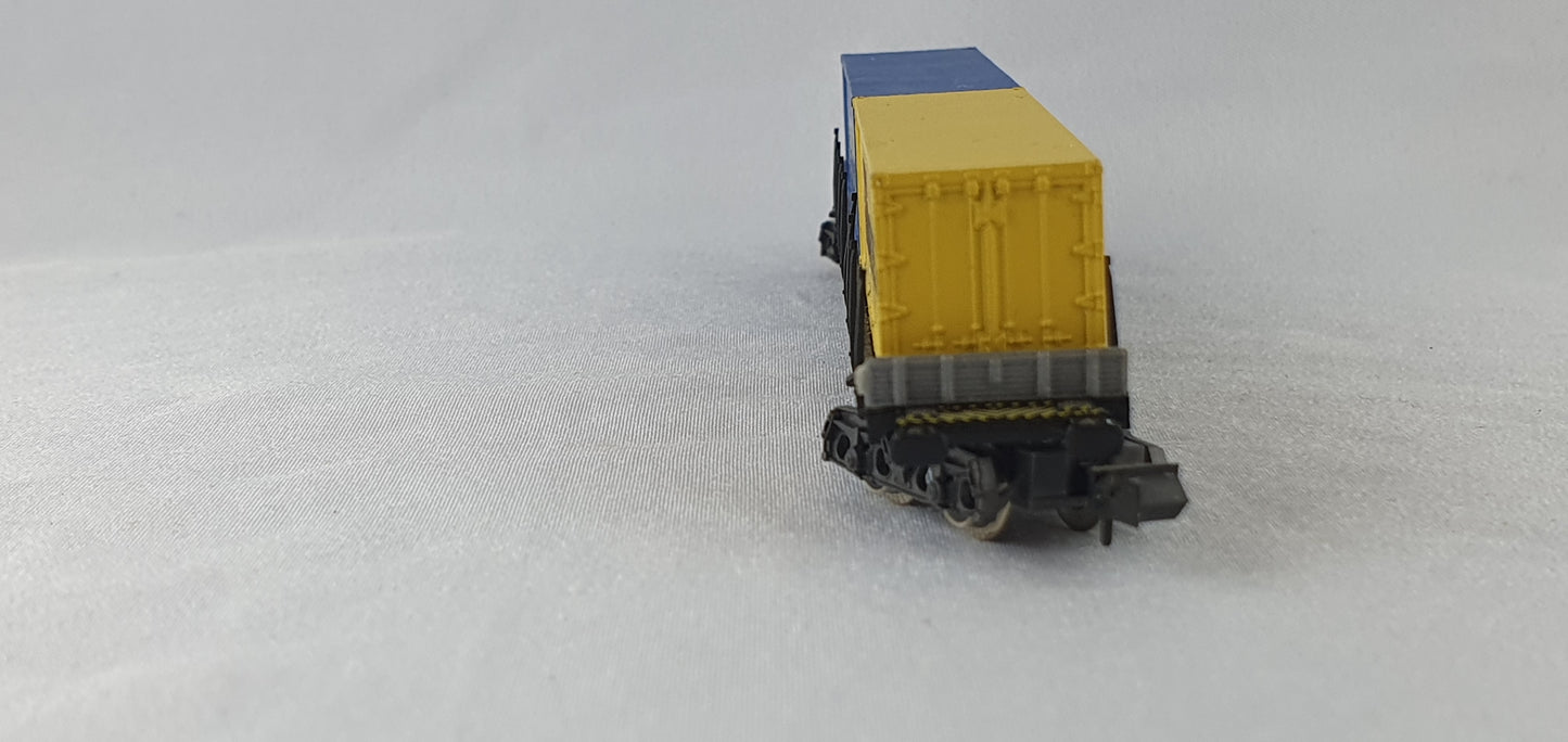 Rivarossi 9319 Containertragwagen mit 2 20´ Containern ´Merzario´  und ´Rivarossi´(DG889)