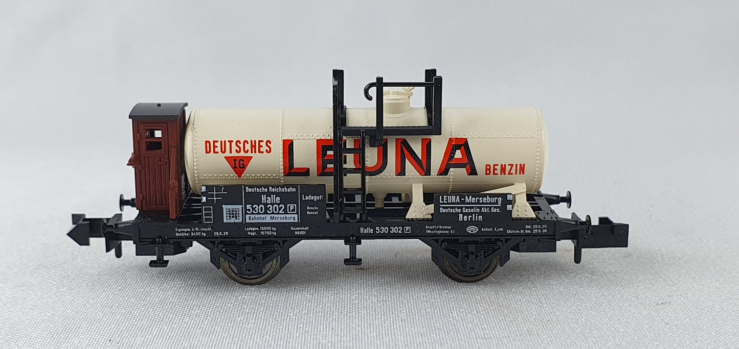 Minitrix 13619 DRG Kesselwagen mit Brhs, ´LEUNA´ OVP (DG832)