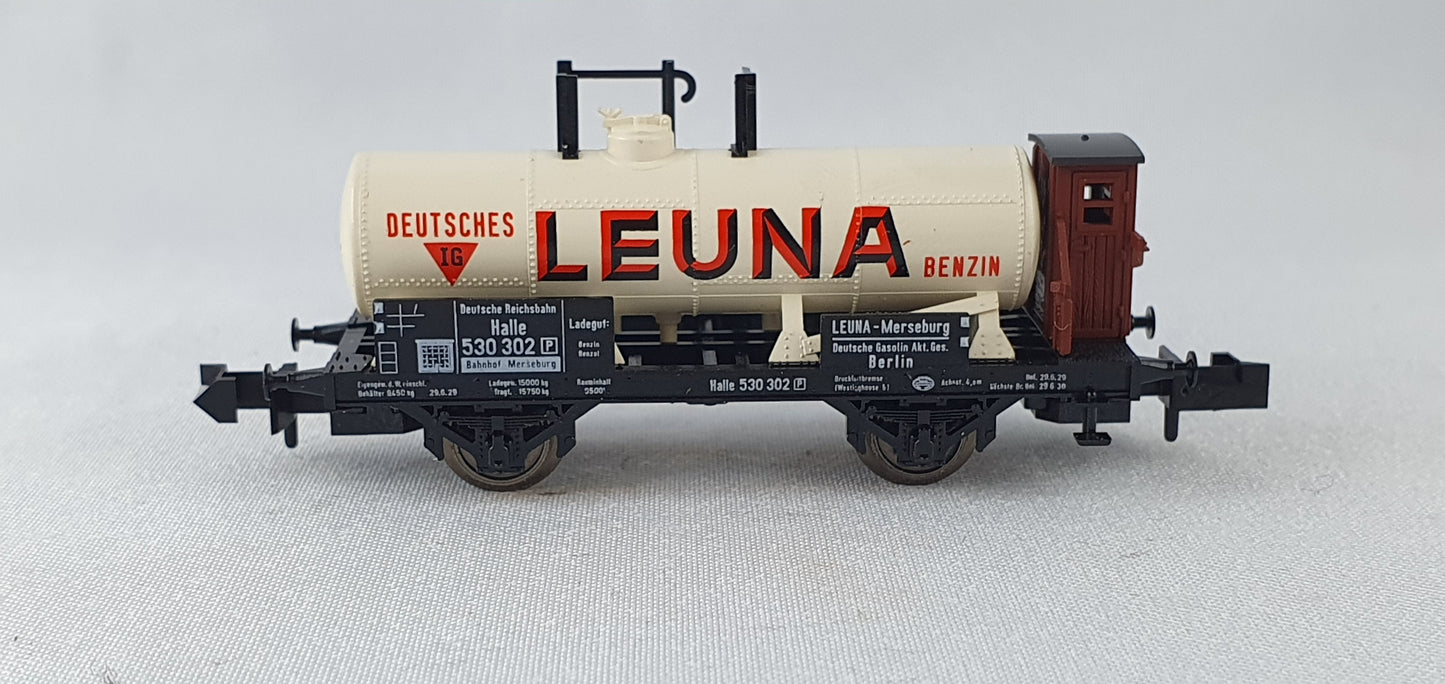 Minitrix 13619 DRG Kesselwagen mit Brhs, ´LEUNA´ OVP (DG832)
