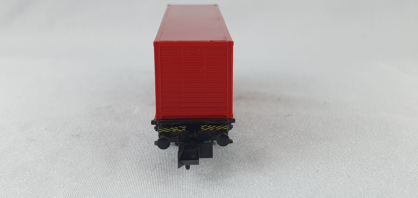 Minitrix 13681 DB Container-Tragwagen mit Container (rot) ´Schuco-technisches Spielen´ OVP (DG833)