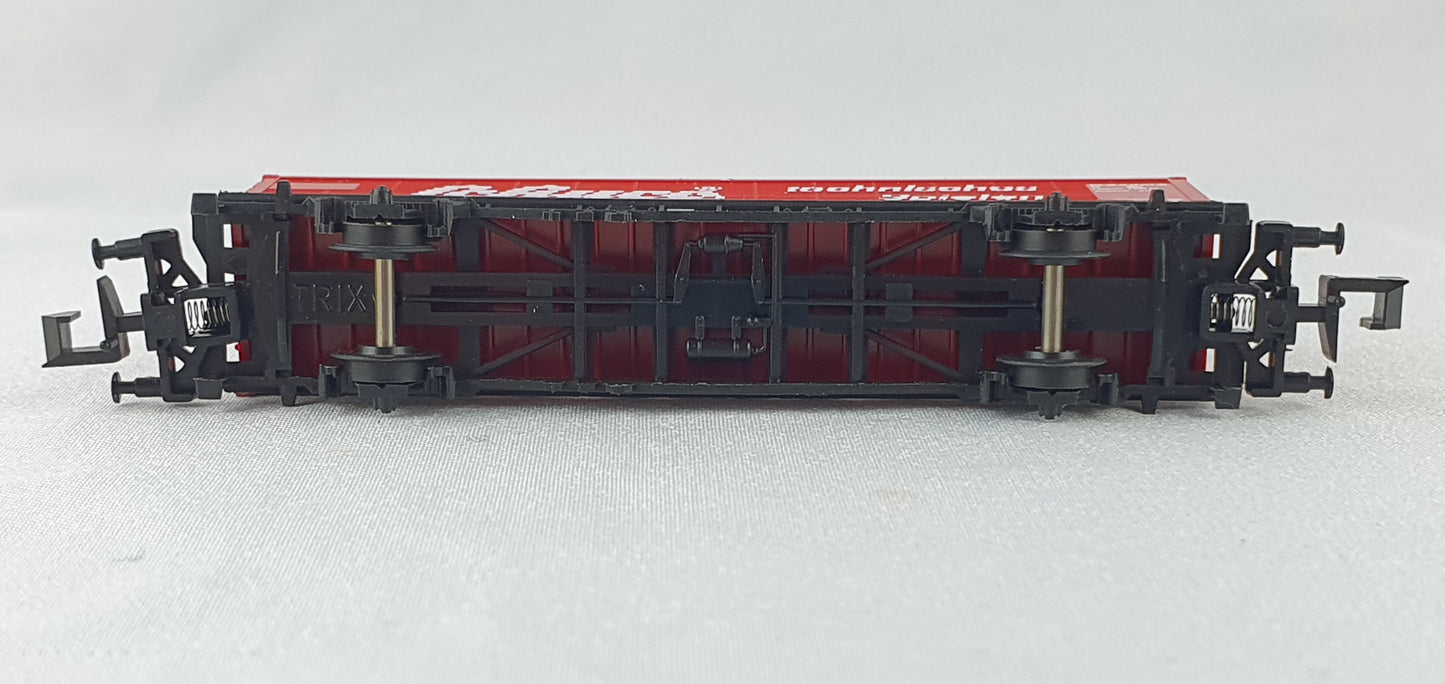 Minitrix 13681 DB Container-Tragwagen mit Container (rot) ´Schuco-technisches Spielen´ OVP (DG833)