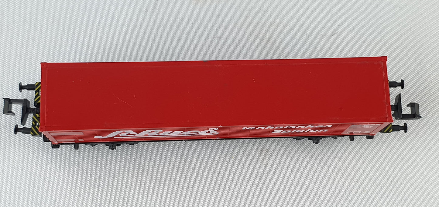 Minitrix 13681 DB Container-Tragwagen mit Container (rot) ´Schuco-technisches Spielen´ OVP (DG833)