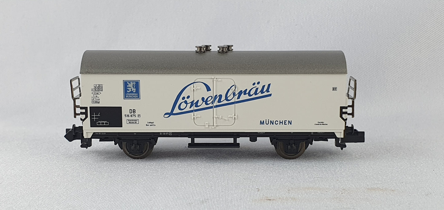 Minitrix 15194-02 DB Kühlwagen (Bierwagen) `Löwenbräu MÜNCHEN` OVP (DG839)