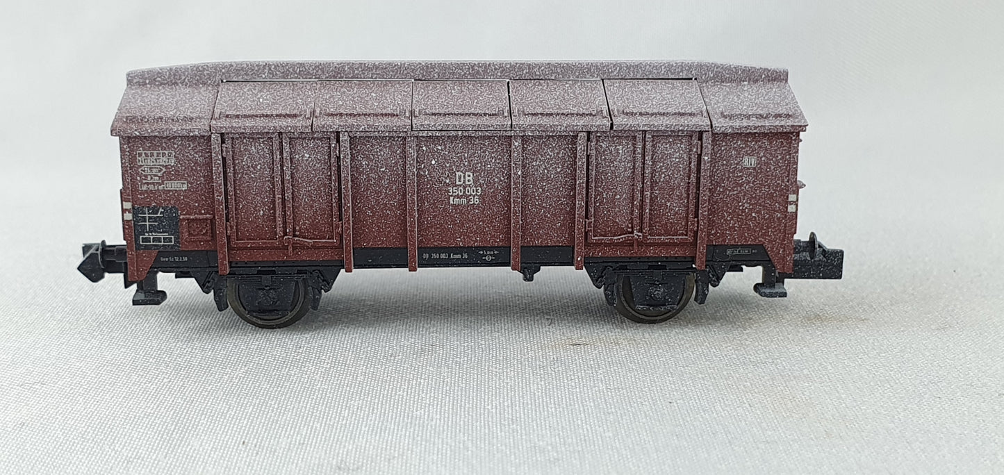 Minitrix 15194-026 DB Klappdeckelwagen, gealtert, OVP (DG841)