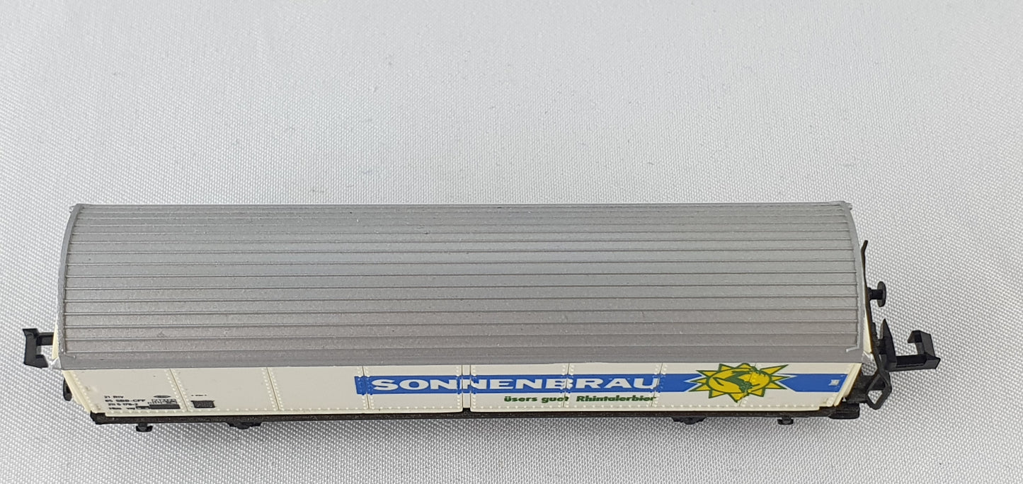Baur 203 SBB Schiebewandwagen, 'Sonnenbräu üsers guet Rhintalerbier´ (E6885)