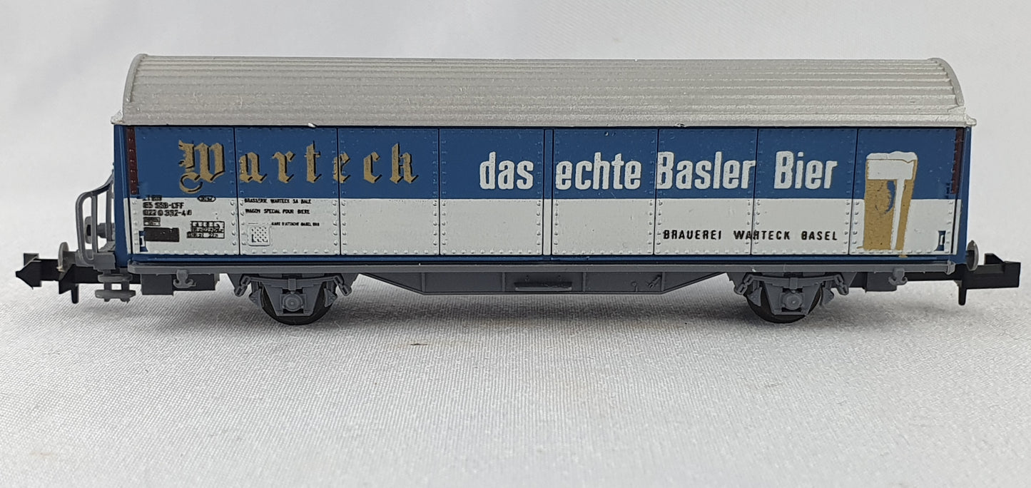 Roco 25065 SBB Schiebewandwagen (Bierwagen), ´WARTECK das echte Basler Bier´ (E6888)