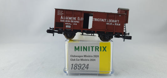 Minitrix / Trix Club 18924 KPEV marqué. Wagons de marchandises de la General Electric Company, Kabelwerk-Oberspree et Oberschöneweide près de Berlin, emballage d'origine (E100) 
