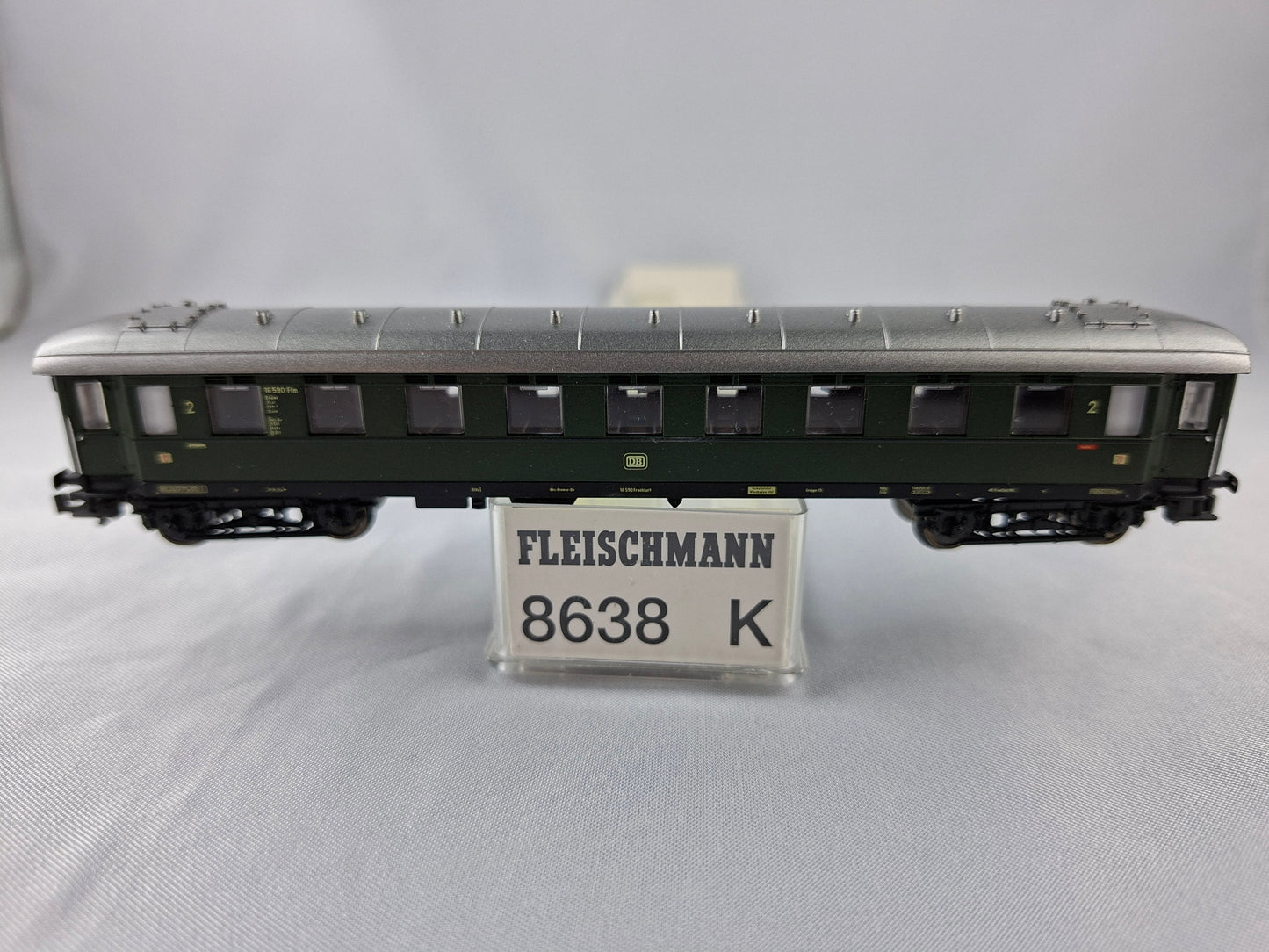 Fleischmann 8638K Schnellzugwagen 2. Kl. mit Zugschlussbeleuchtung OVP (DP583)