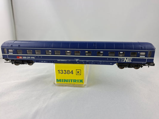 Voiture-lits CFF Minitrix 13384 1re/2e classe « TEN » OVP (GWP3) 