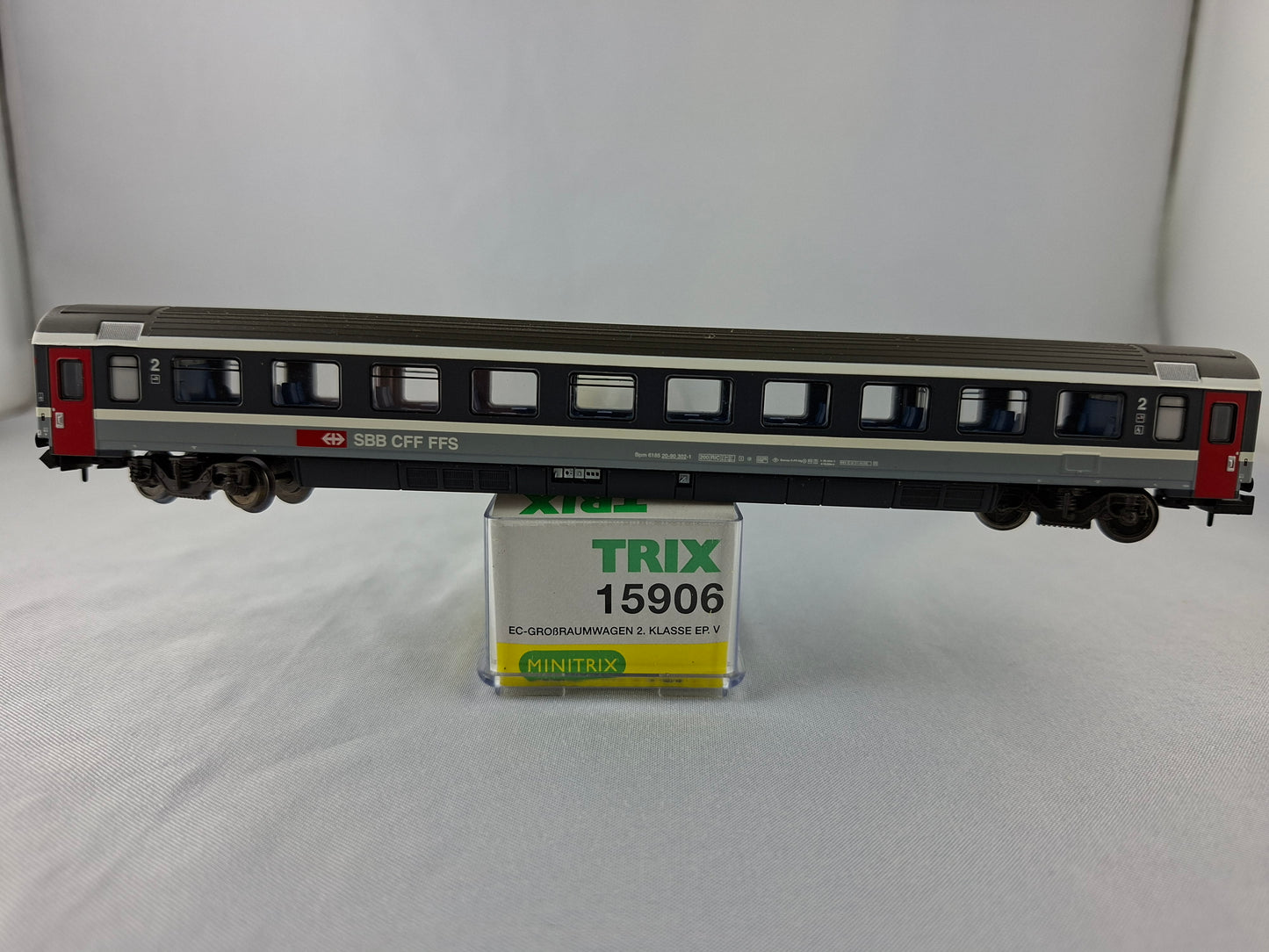 Minitrix 15906 SBB EC Grossraumwagen 2. Kl. OVP (EOW10)