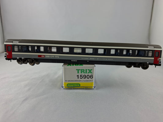 Voiture décapotable 2e classe CFF EC Minitrix 15906, emballage d'origine (EOW10) 