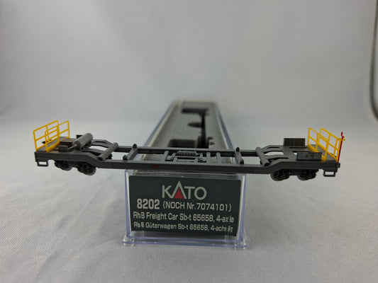 Kato 8202 RhB Güterwagen ohne Contrainer OVP (EOW31)